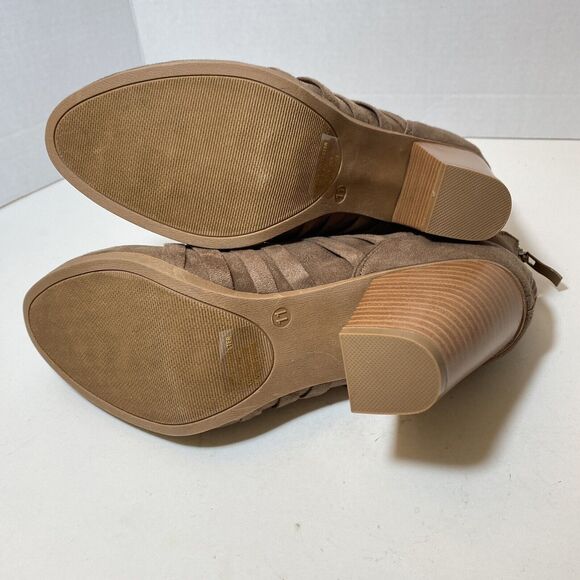 JG Strappy Gladiator Stacked Heel Suede Shoes Women’s Size 11 Tan BRAND NEW - Picture 11 of 11